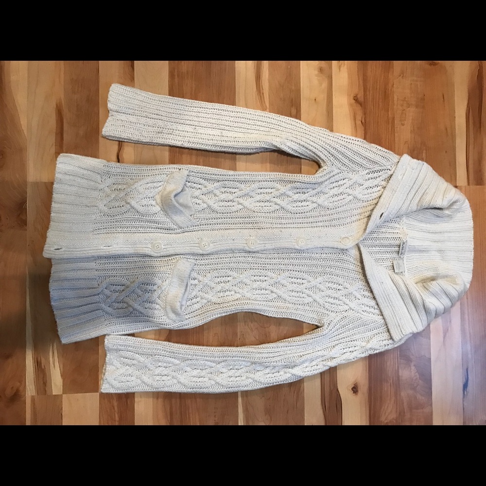 Off white woven sweater